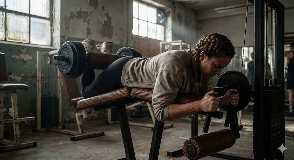 Athlete returning to gym looking determined