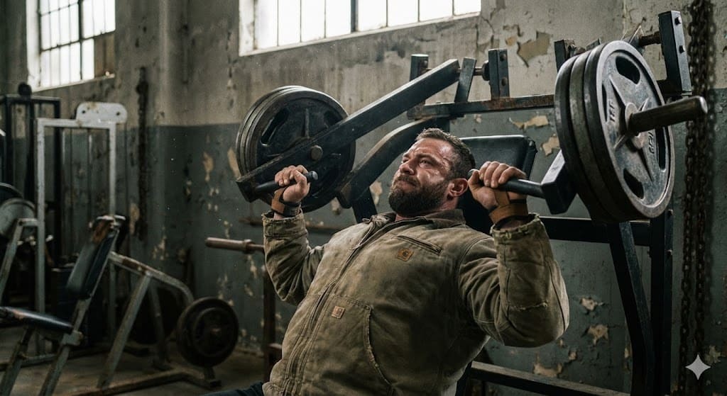 Athlete performing barbell hip thrust